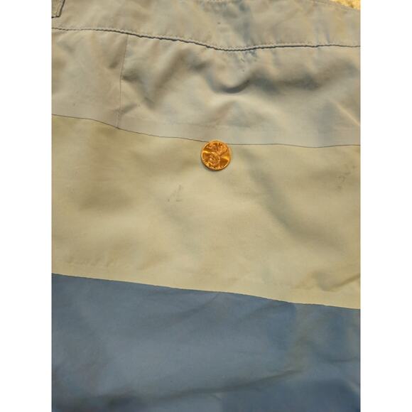 LACOSTE MEN’S MID-LENGTH GRADATED COLORBLOCK SWIMMING TRUNKS SIZE LARGE - Picture 12 of 12